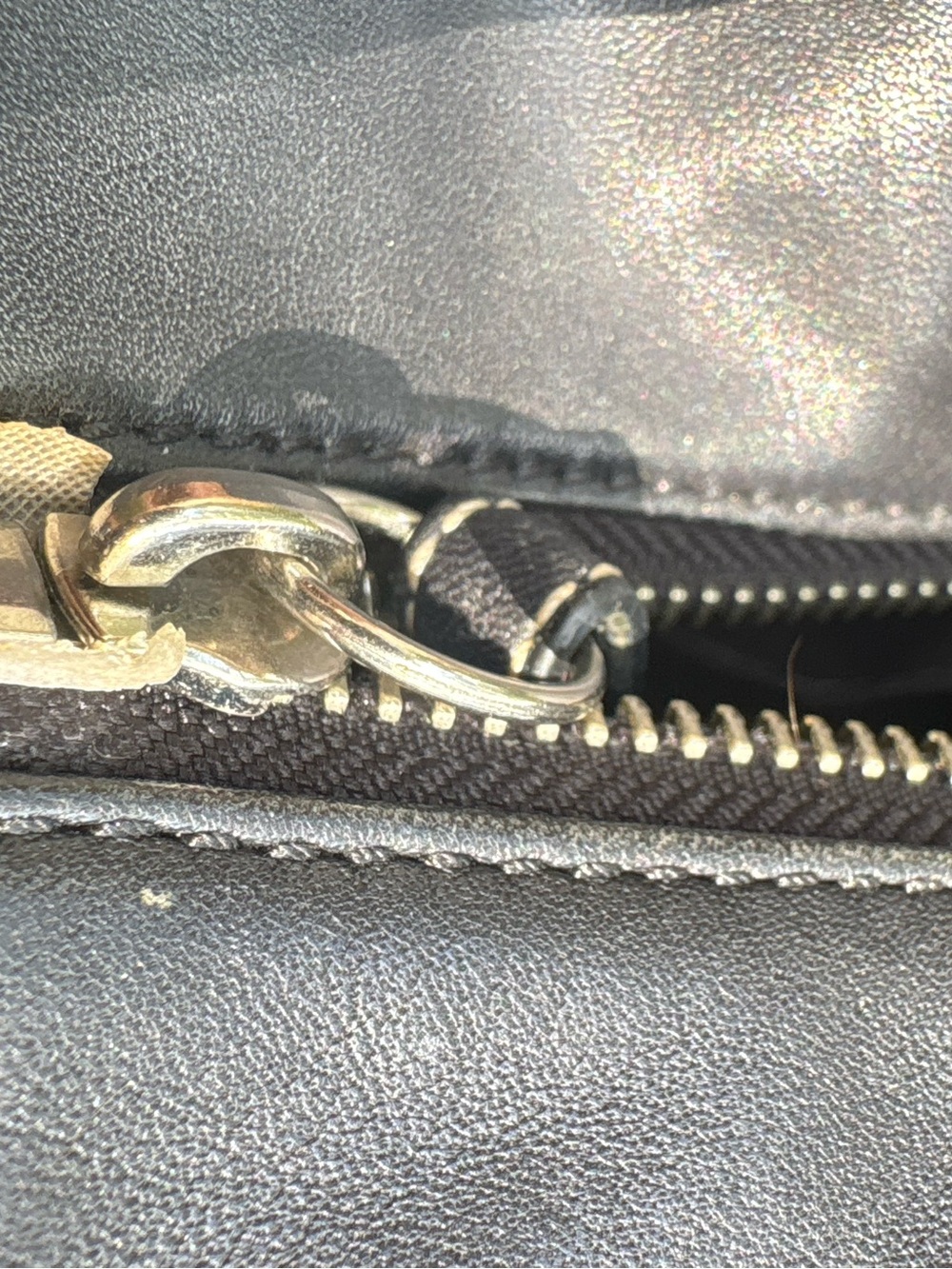Coach Y2K Black Leather Tote Shoulder Bag - Picture 9 of 9
